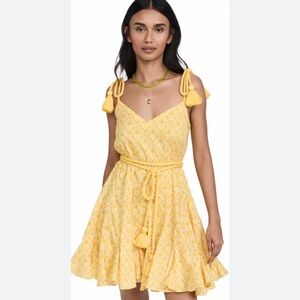 RHODE Casey Mini Dress In  Love Lockdown Yellow Size S